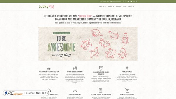 luckypig.ie screenshot