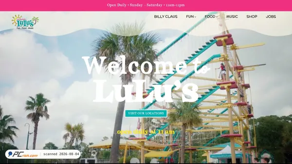 lulusfunfoodmusic.com screenshot