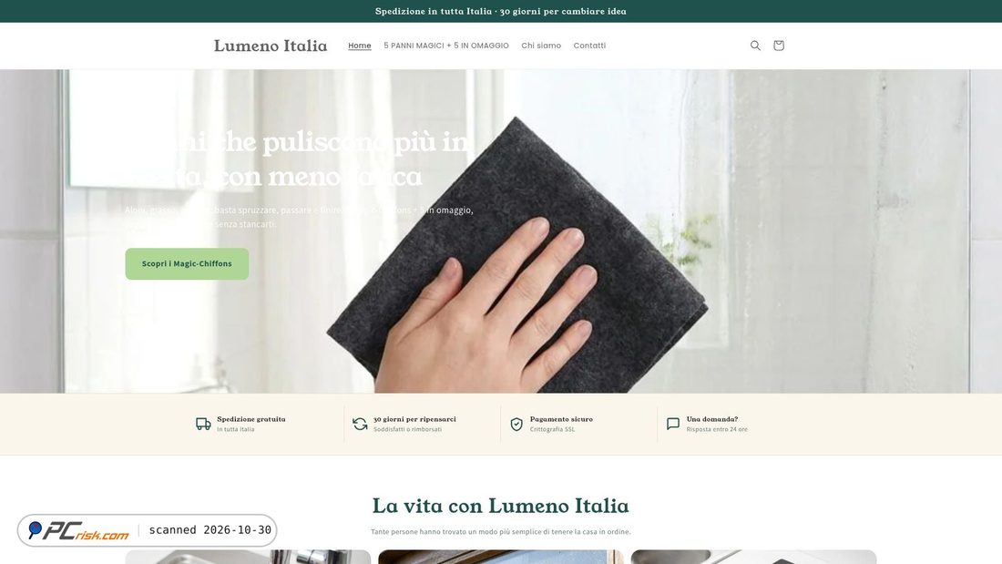Screenshot of lumenoitalia.com