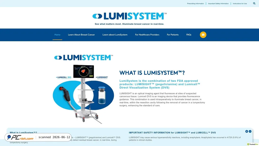 Screenshot of lumisystem.com