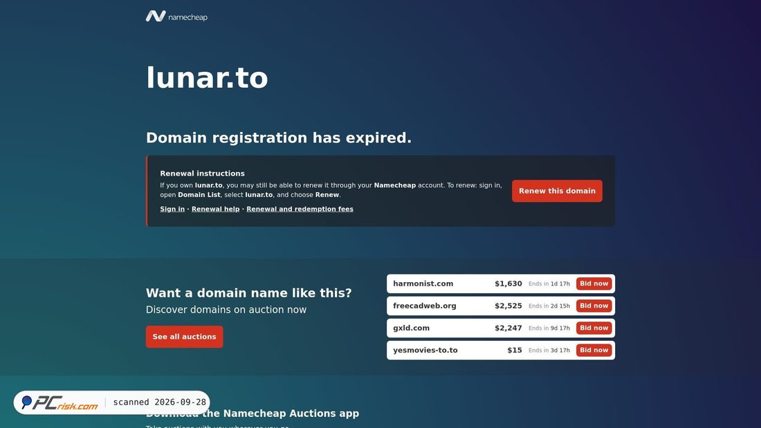 Screenshot of lunar.to
