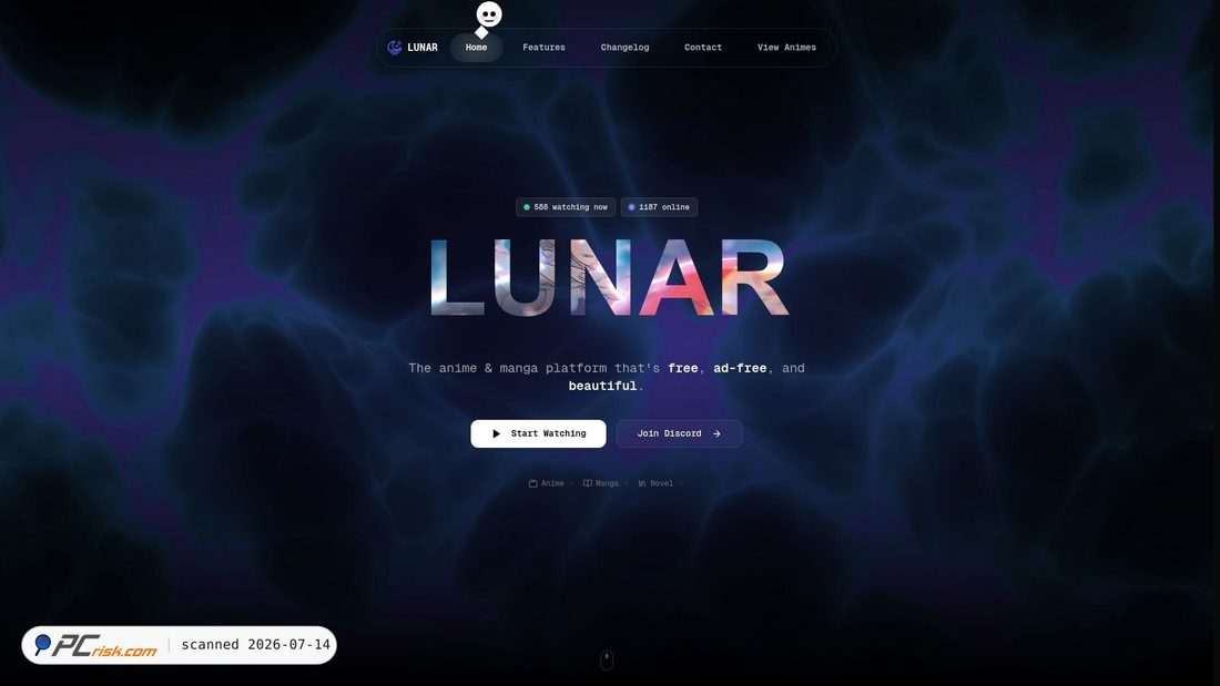 Screenshot of lunaranime.ru