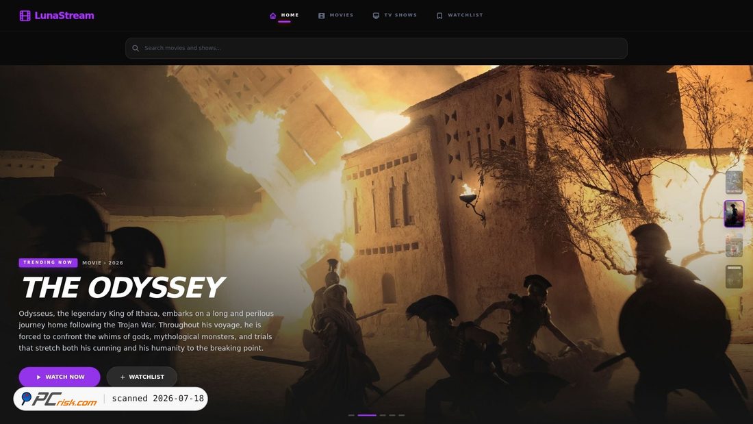 Screenshot of lunastream.com.cv