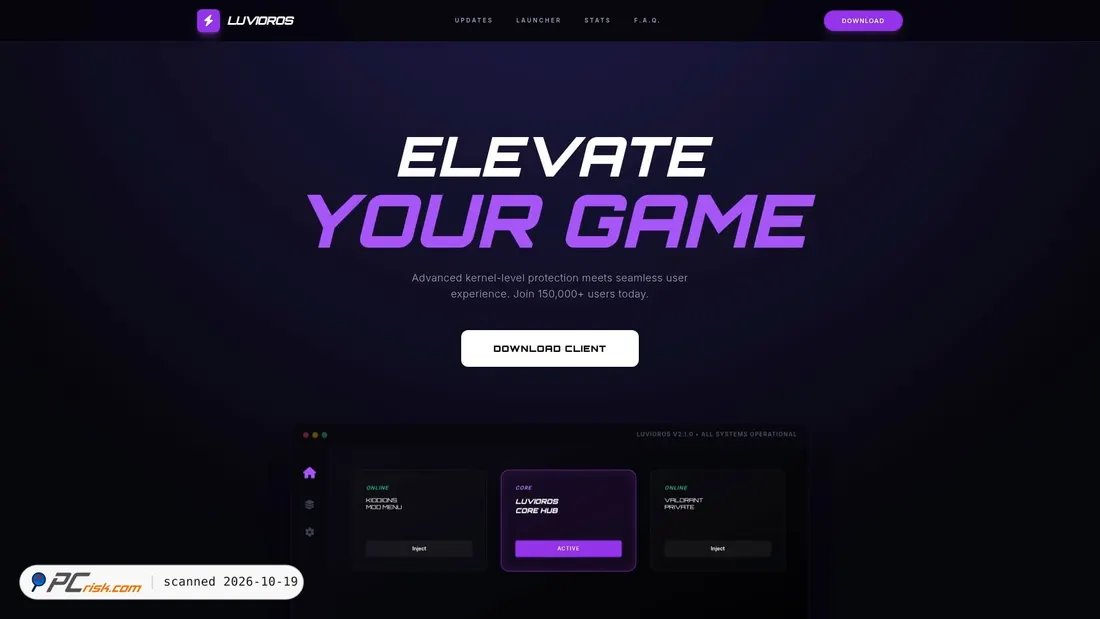 Screenshot von luvioros-pro.site