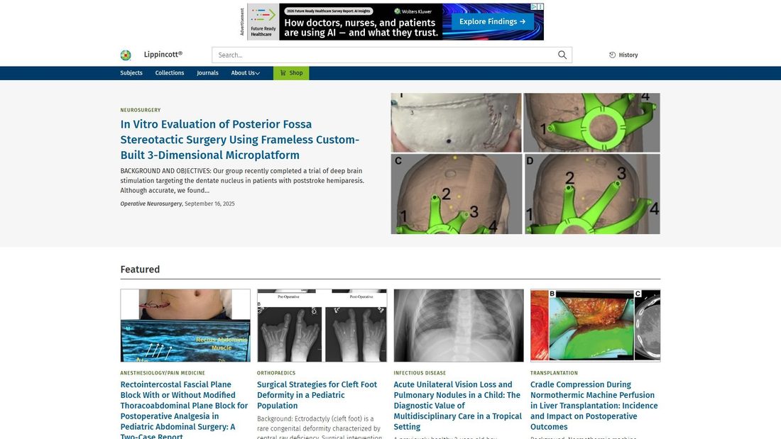 Screenshot of lww.com