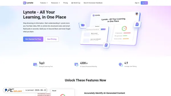 lynote.ai screenshot