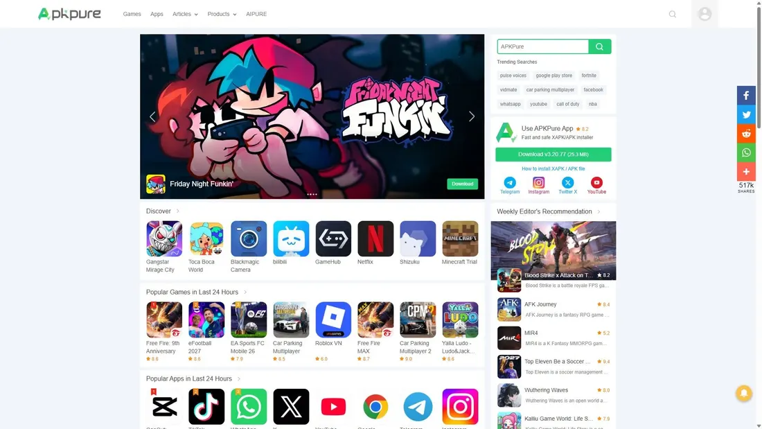Screenshot di m.apkpure.com