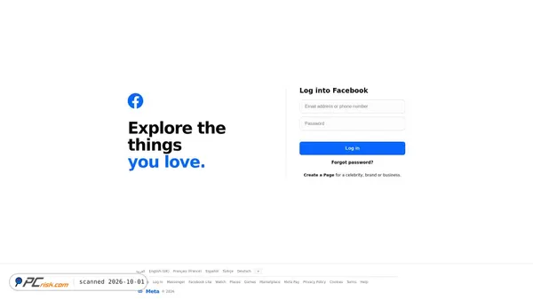 m.facebook.itlandfz.com Screenshot
