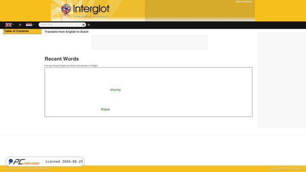Screenshot di m.interglot.com