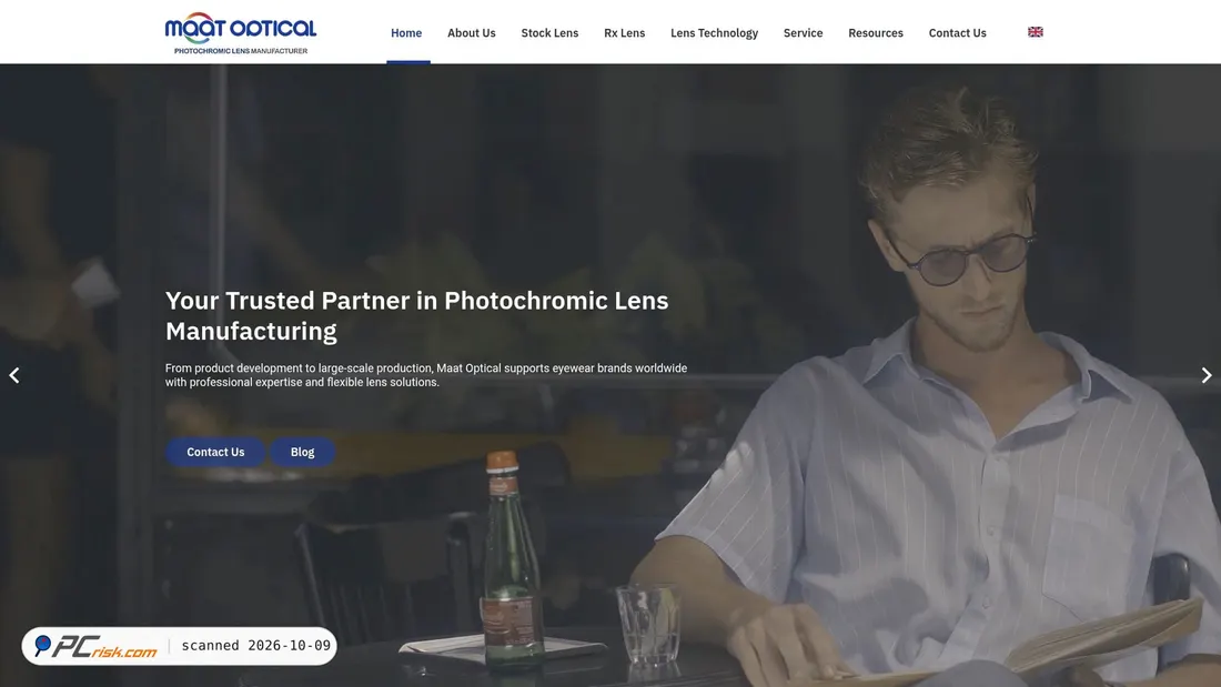 Captura de ecrã de maatoptical.com