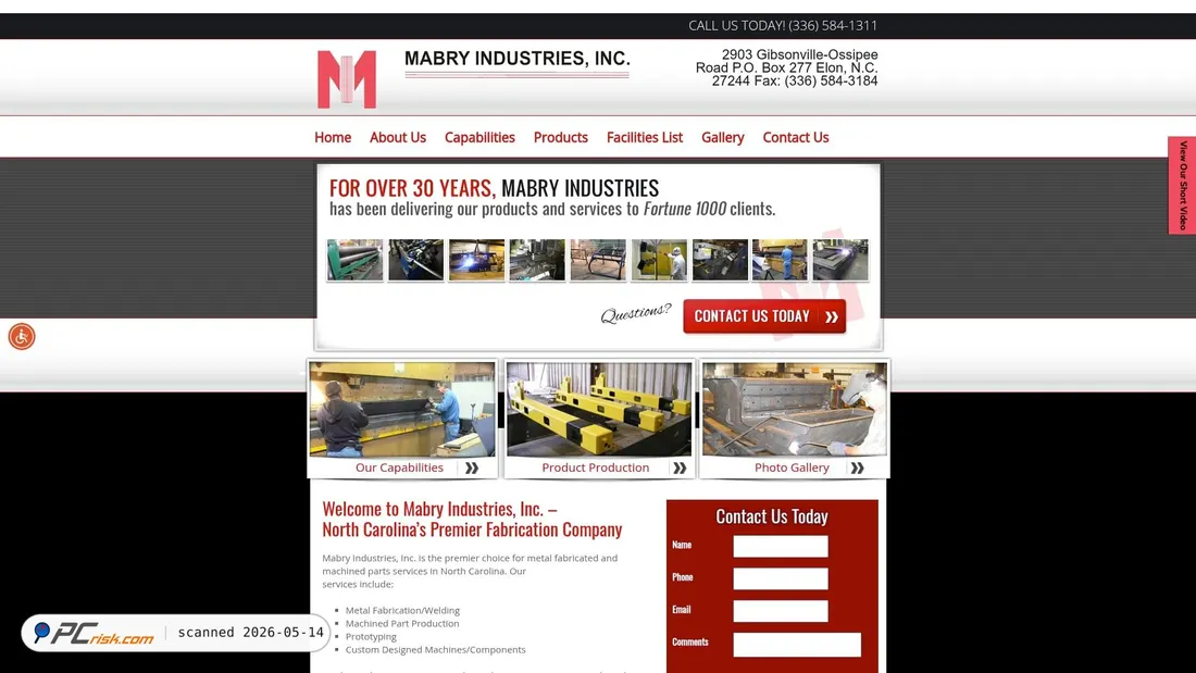 Screenshot von mabryind.com