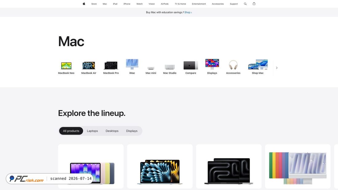 Screenshot of mac.com