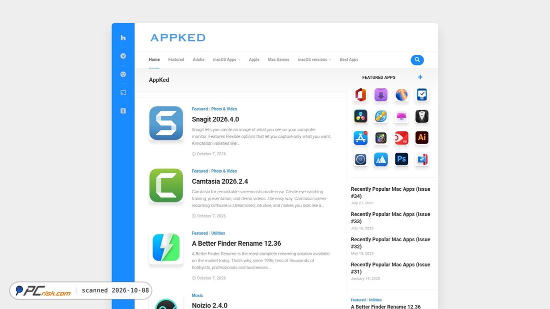 Captura de ecrã de macappdownload.com