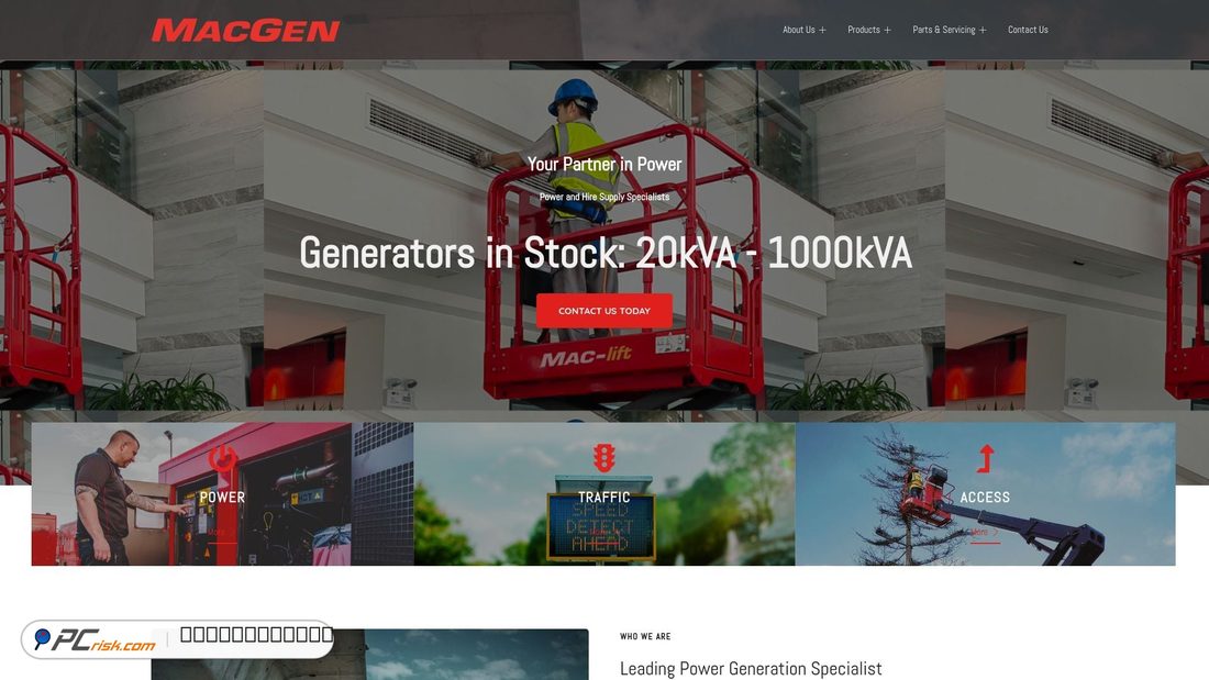 Screenshot von macgen.co.uk
