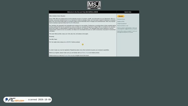 Screenshot van macserialjunkie.com