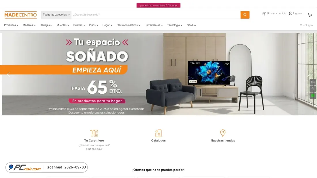 Captura de pantalla de madecentro.co