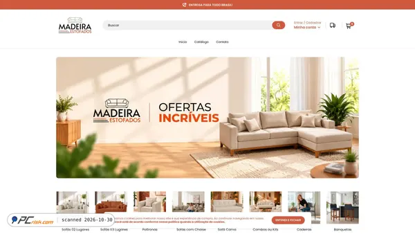 Captura de ecrã de madeiraestofados.com.br