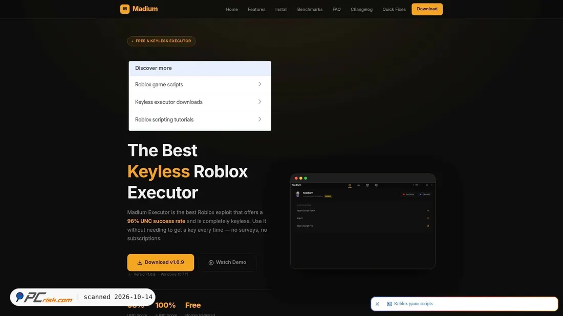 Screenshot of madium.net