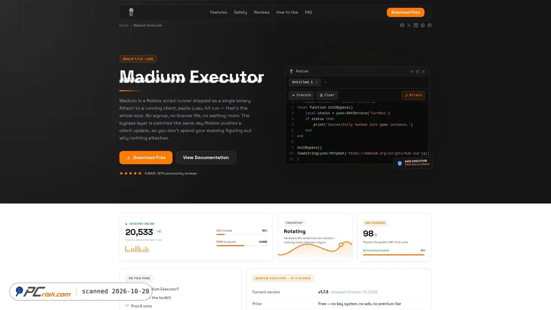Screenshot von madium.org