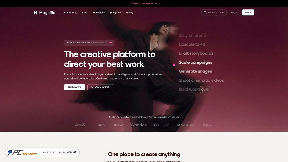 Screenshot of magnific.com