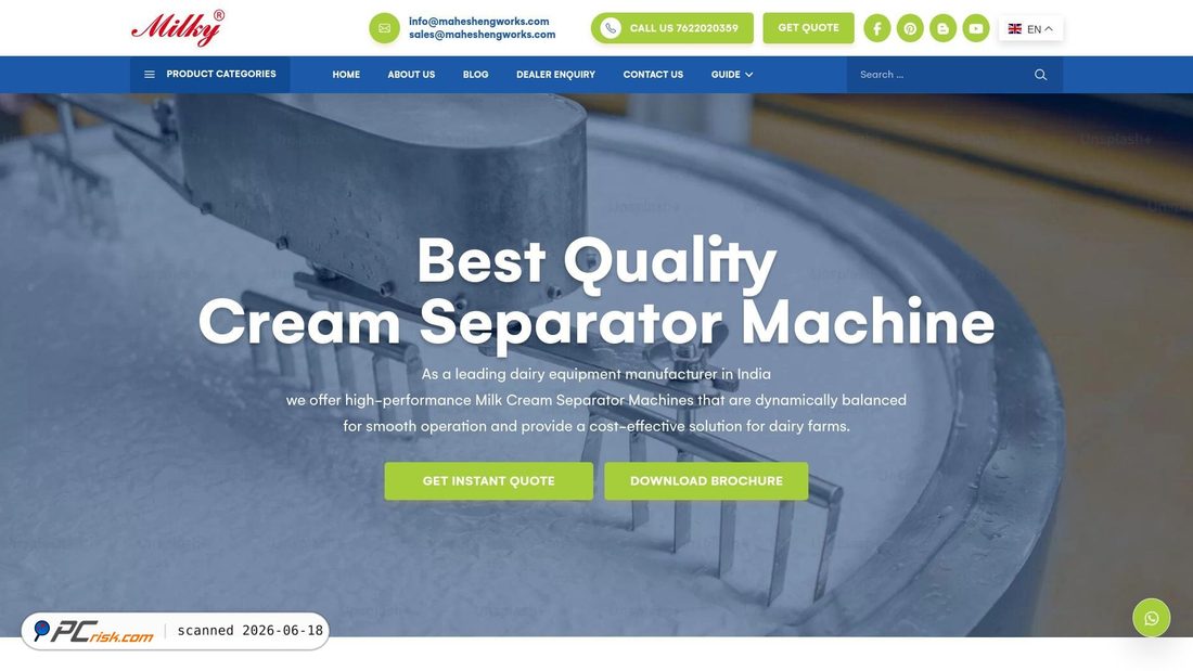 Screenshot of maheshengworks.com