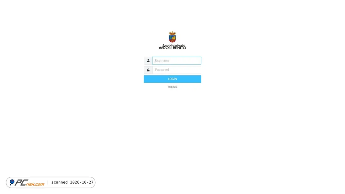 Screenshot of mail.donbenito.es