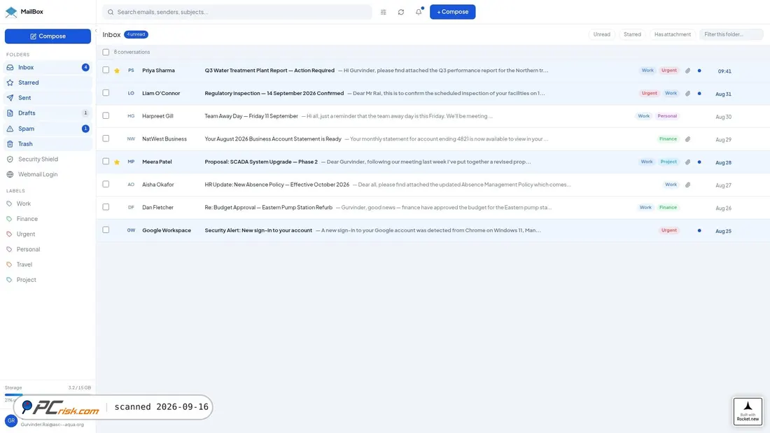 Screenshot of mailbox-warhs73.public.builtwithrocket.new