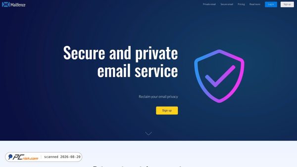 mailfence.com Screenshot