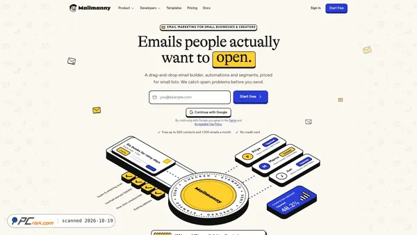 mailmanny.com Screenshot