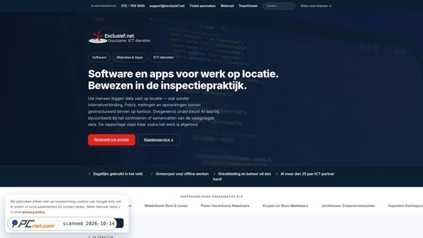 Capture d’écran de main.exclusief.net