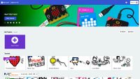 Captura de ecrã de makecode.microbit.org