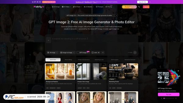 Screenshot di makifyai.com