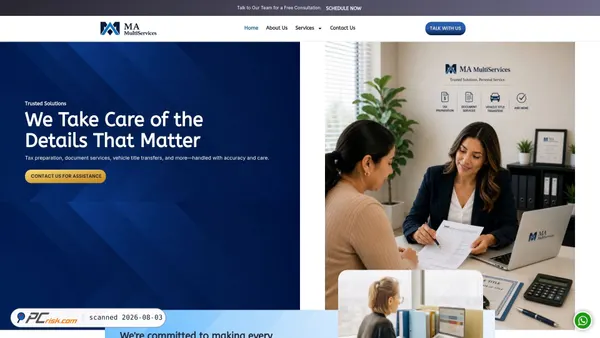 mamultiservicesllc.com screenshot