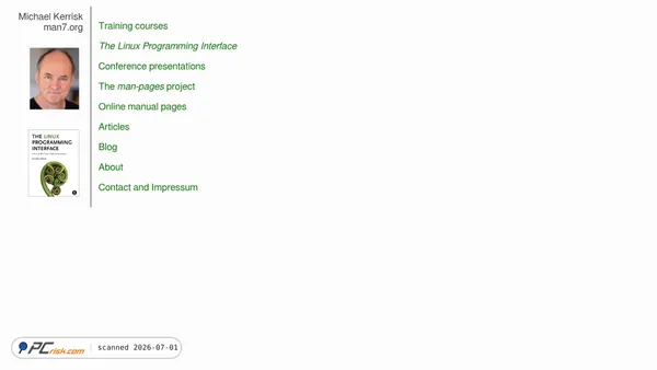 man7.org screenshot