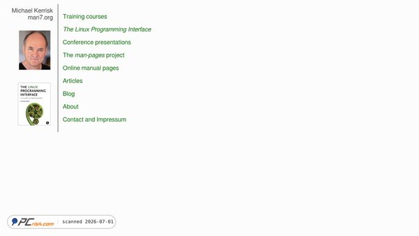 man7.org screenshot
