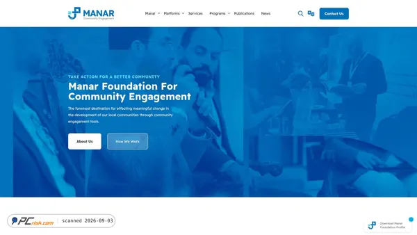 Screenshot van manar.org