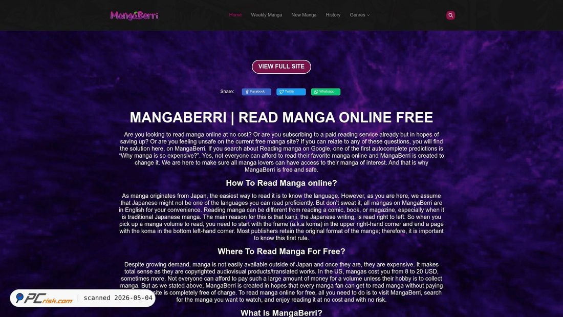 Screenshot von mangaberri.com