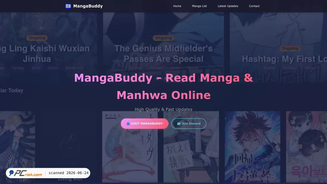 Screenshot of mangabuddy1.co.uk