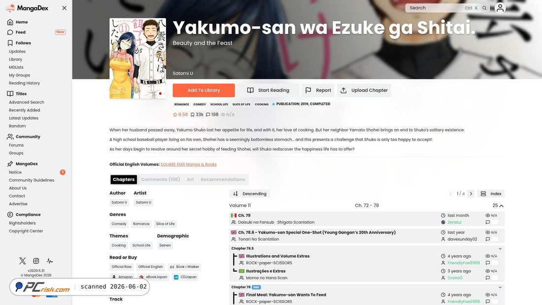 Screenshot of mangadex.org