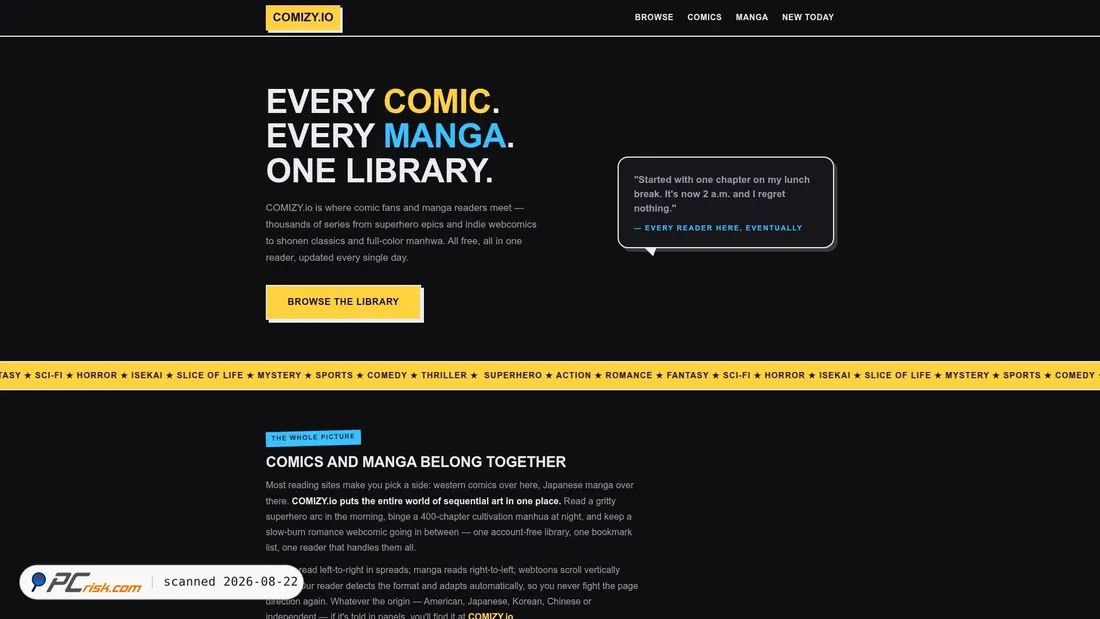 Captura de pantalla de mangamonk.com
