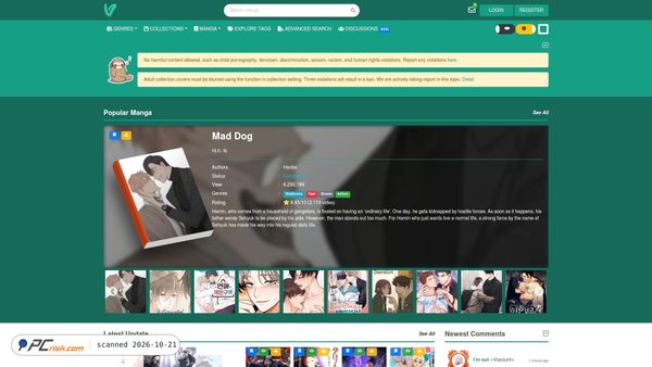 Screenshot van mangavyvy.net