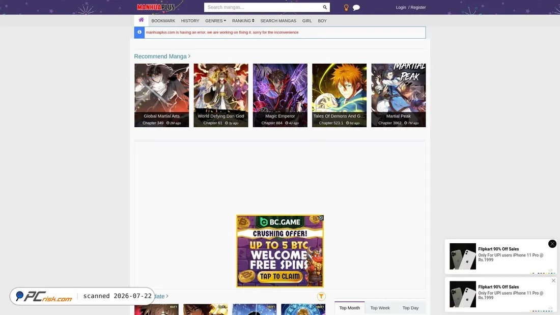 Screenshot of manhuaplus.top