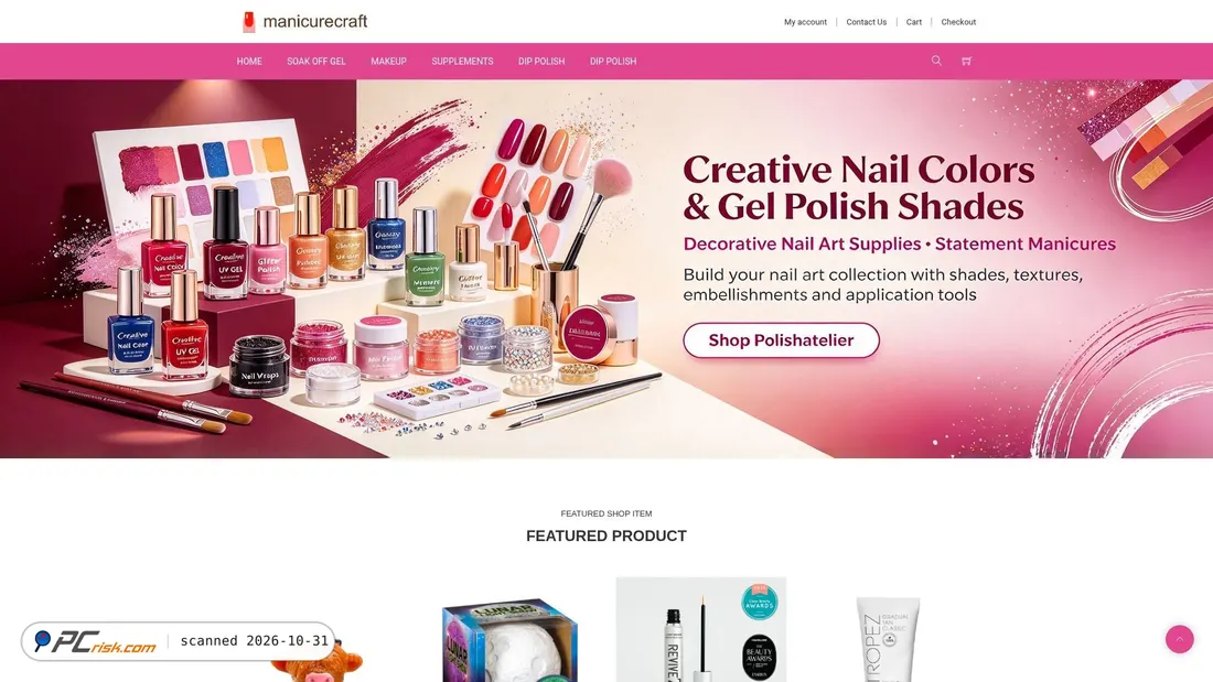 Captura de pantalla de manicurecraft.com