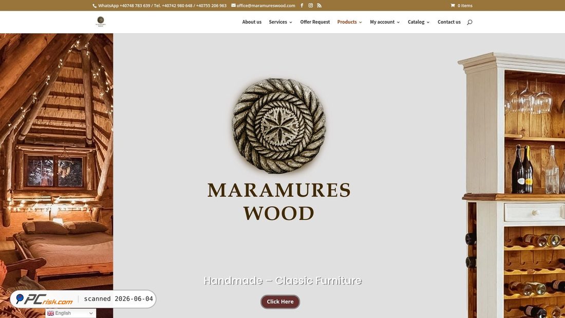 Screenshot of maramureswood.com