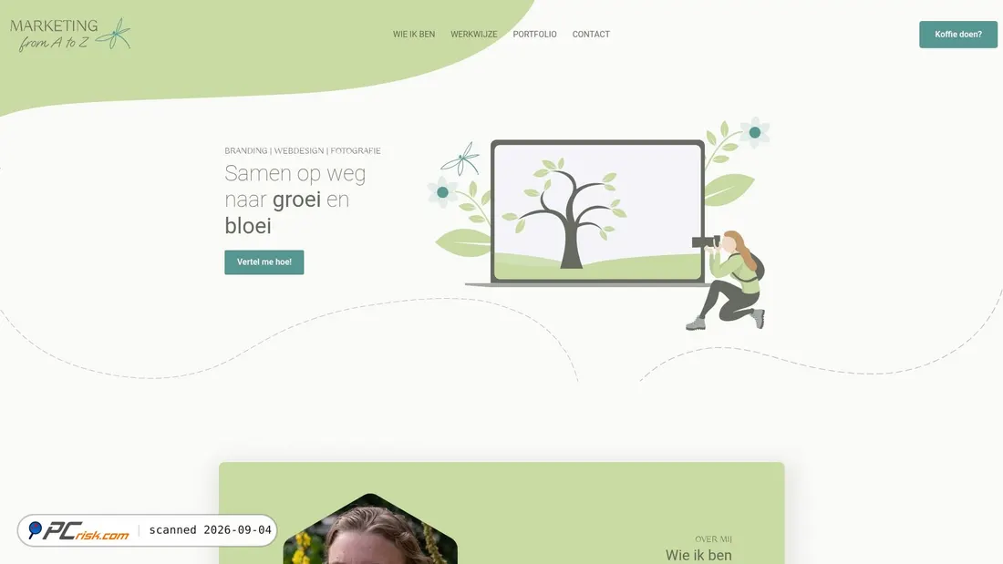 Screenshot von marketingfromatoz.nl