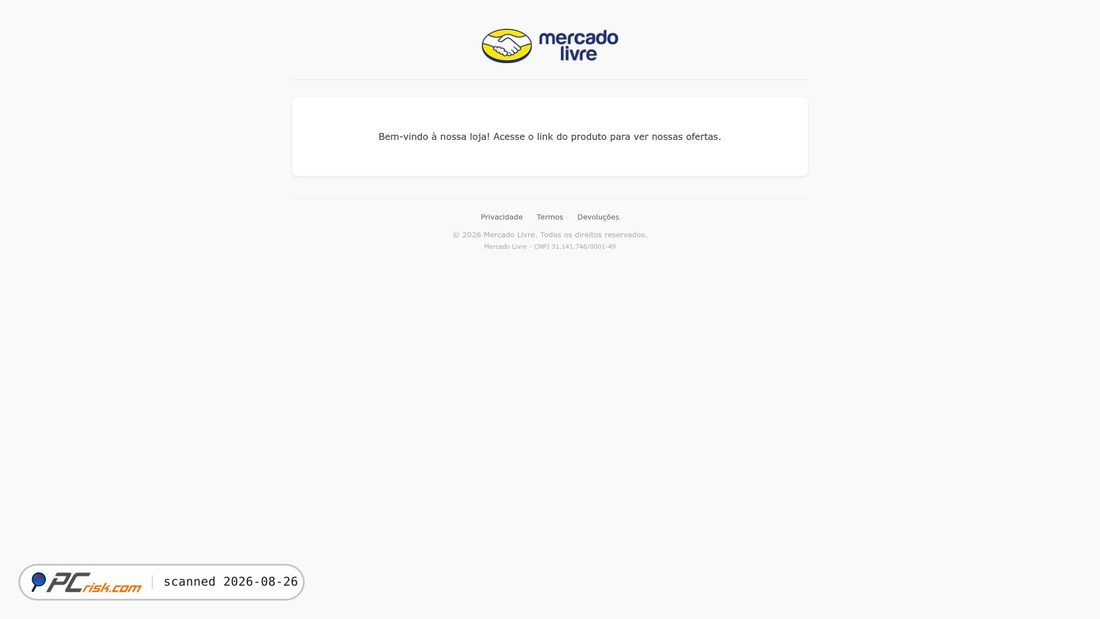 Screenshot of marketplacemrecado.com.br