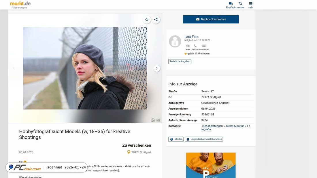 Screenshot von markt.de