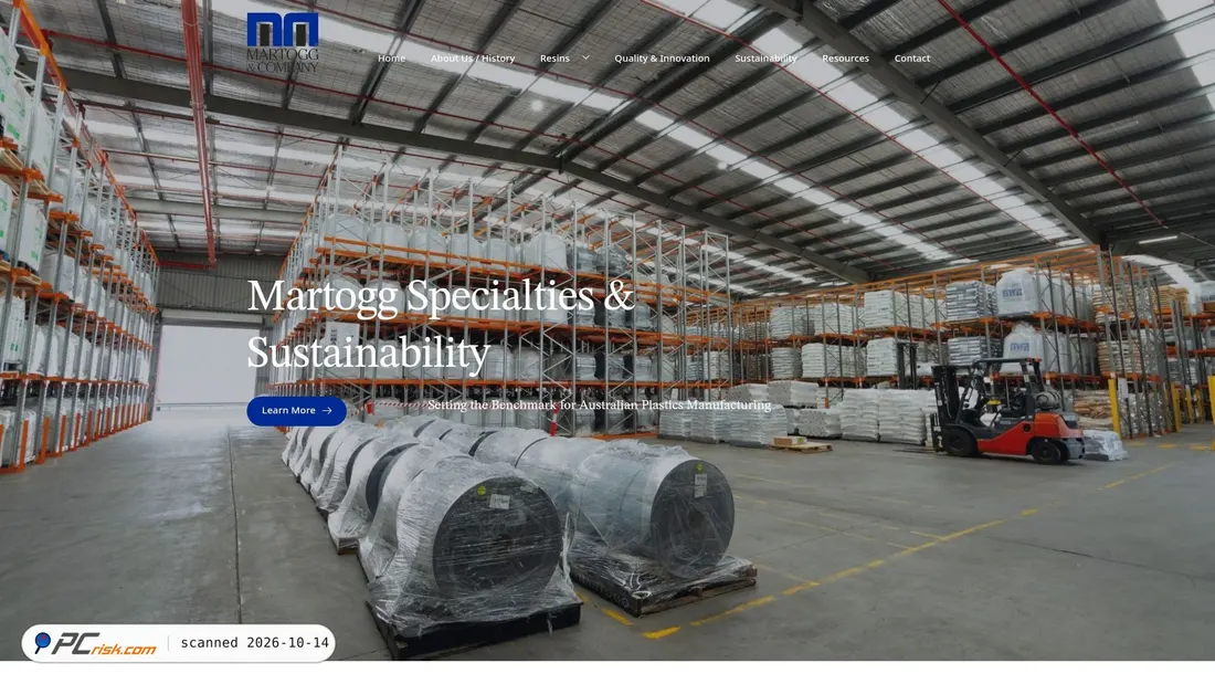 Captura de ecrã de martogg.com.au