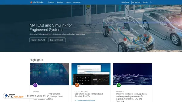mathworks.com screenshot