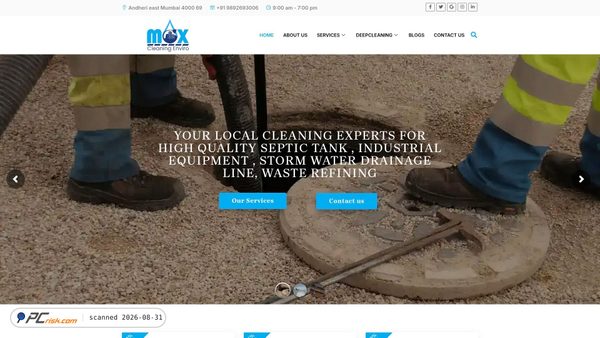 Zrzut ekranu maxcleaningenviro.com